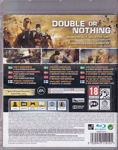 Army of Two The Devils Cartel - PS3 (B Grade) (Genbrug)